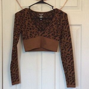 Cheetah print crop top